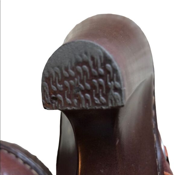 Born Brown Leather Clogs 8 - Picture 13 of 14